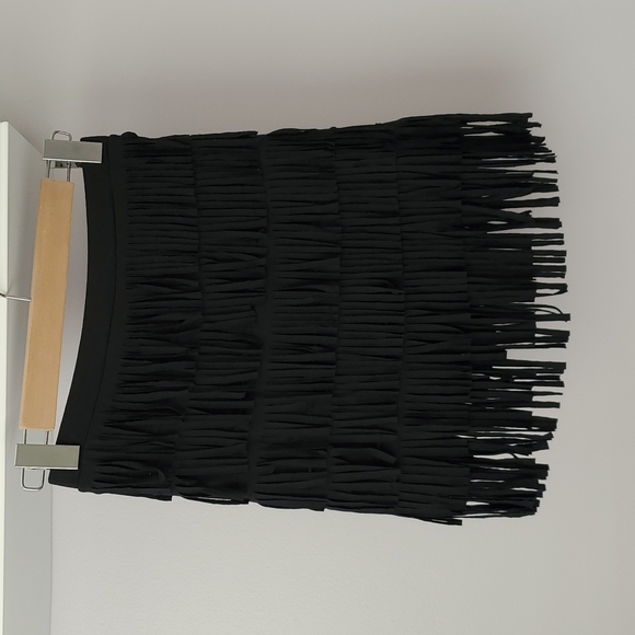 Black fringe mini skirt - Picture 5 of 7